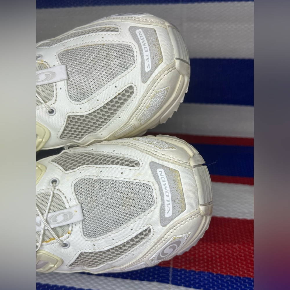 SALOMON ACS Pro Advanced Outdoor Plein Air Sneakers White/Vanilla Ice/Lunar Rock - Picture 8 of 13